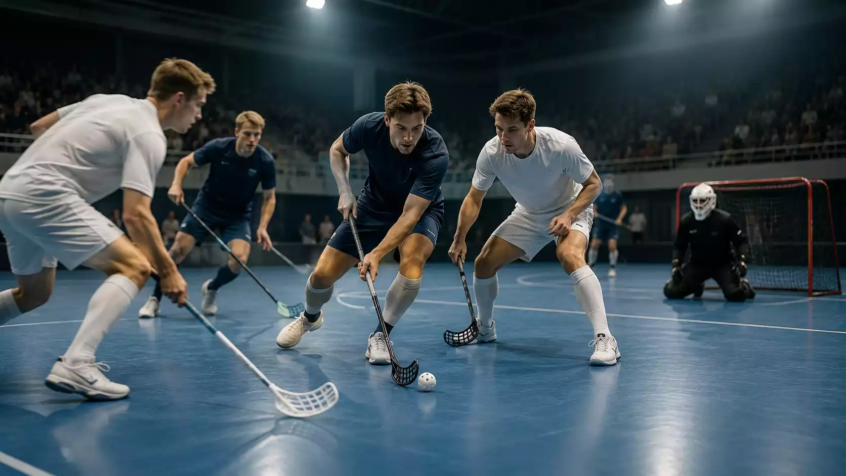 Floorball-Spielszene einer NLA-Partie mit Live-Wetten-Quoten