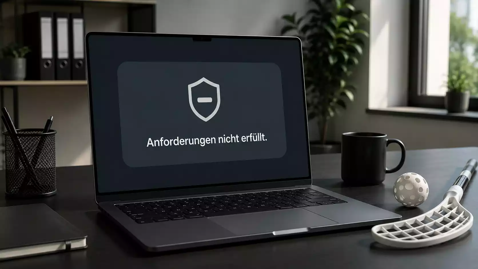 Warnmeldung über einen nicht lizenzierten Wettanbieter auf einem Bildschirm
