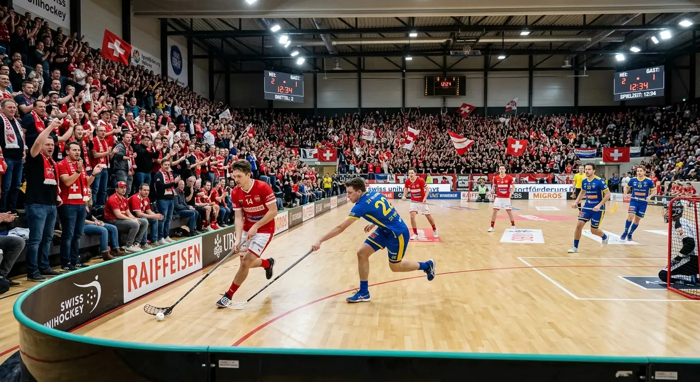 Volle Unihockey-Halle bei einem NLA-Spiel als Symbol für das legale Wettangebot