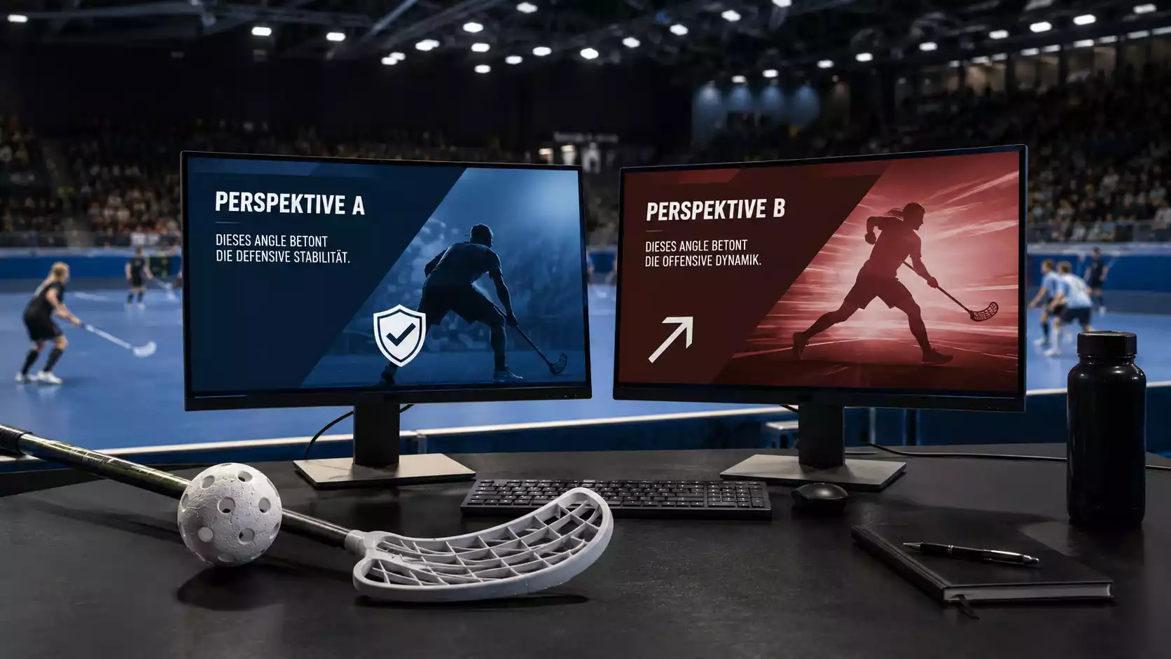 Zwei Bildschirme zeigen abweichende Quoten zum selben Unihockey-Spiel