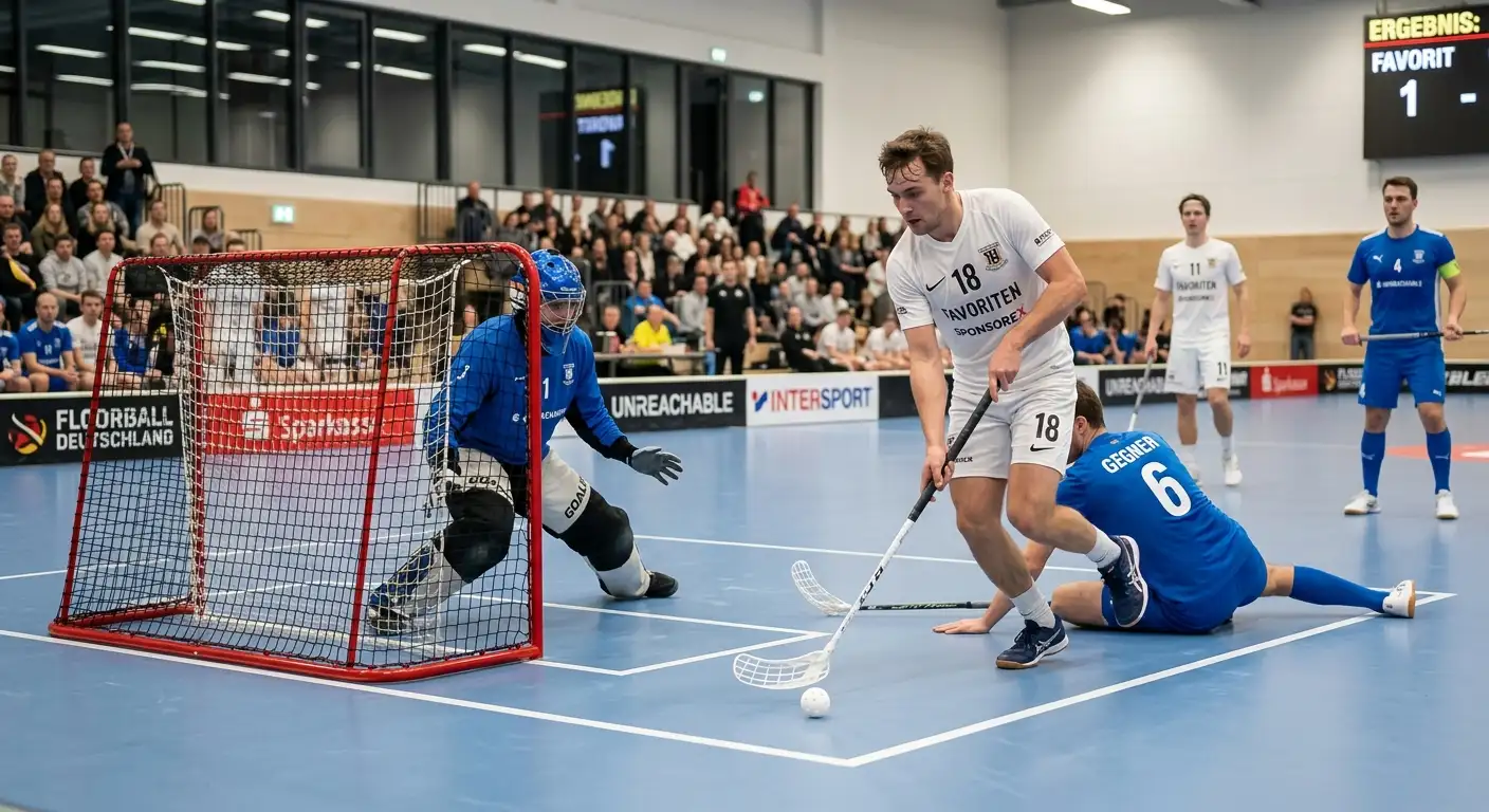Favorit erspielt sich eine klare Torchance vor dem gegnerischen Goalie